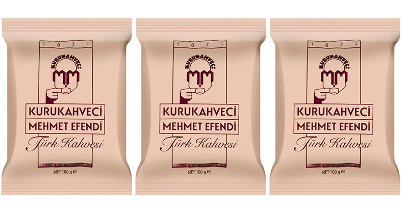 Mehmet Efendi Turkish Coffee, 3 pack, 100g/3.5oz with 1 piece Mehmet Efendi Cup - Mehmet Efendi - Coffee - Bazarys USA Turkish Store