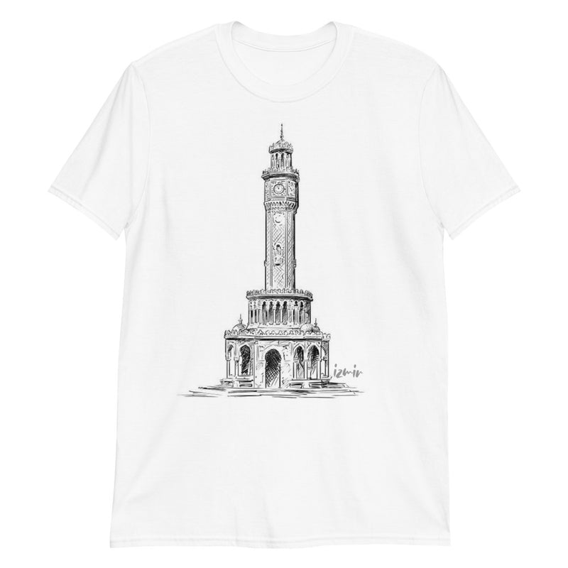 İzmir Saat Kulesi Short-Sleeve Unisex T-Shirt - Bazarys - Bazarys USA Turkish Store