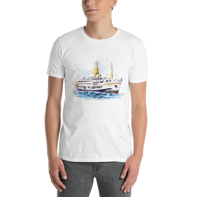 Bosphorus Ships Istanbul Turkey Short-Sleeve Unisex T-Shirt - Bazarys - Bazarys USA Turkish Store